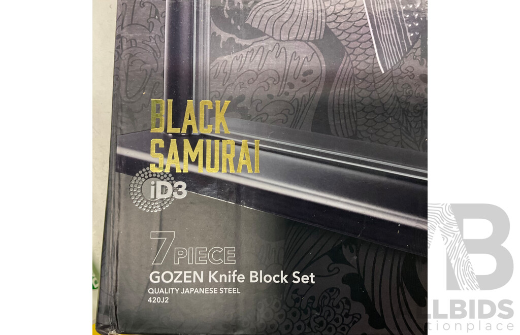 BACCARAT ID3 Black Samurai Gozen Knife Block 7 Piece  - ORP $1179.99