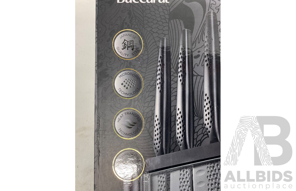 BACCARAT ID3 Black Samurai Gozen Knife Block 7 Piece  - ORP $1179.99