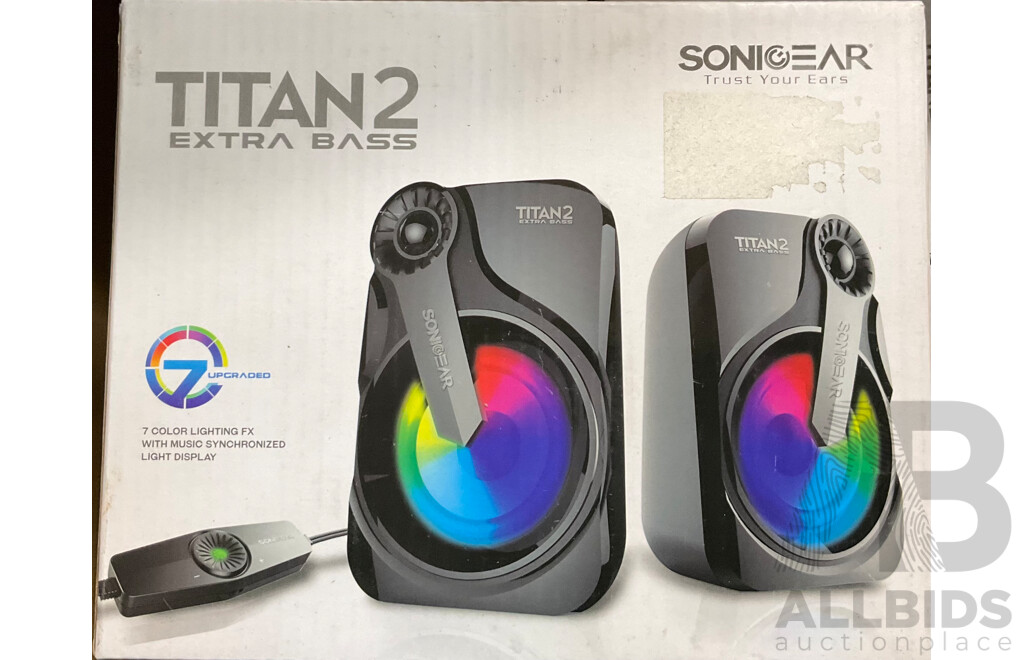 SONICGEAR Titan 2(Black)  2.1 USB Speaker with Multi Color LED - Lot of 5