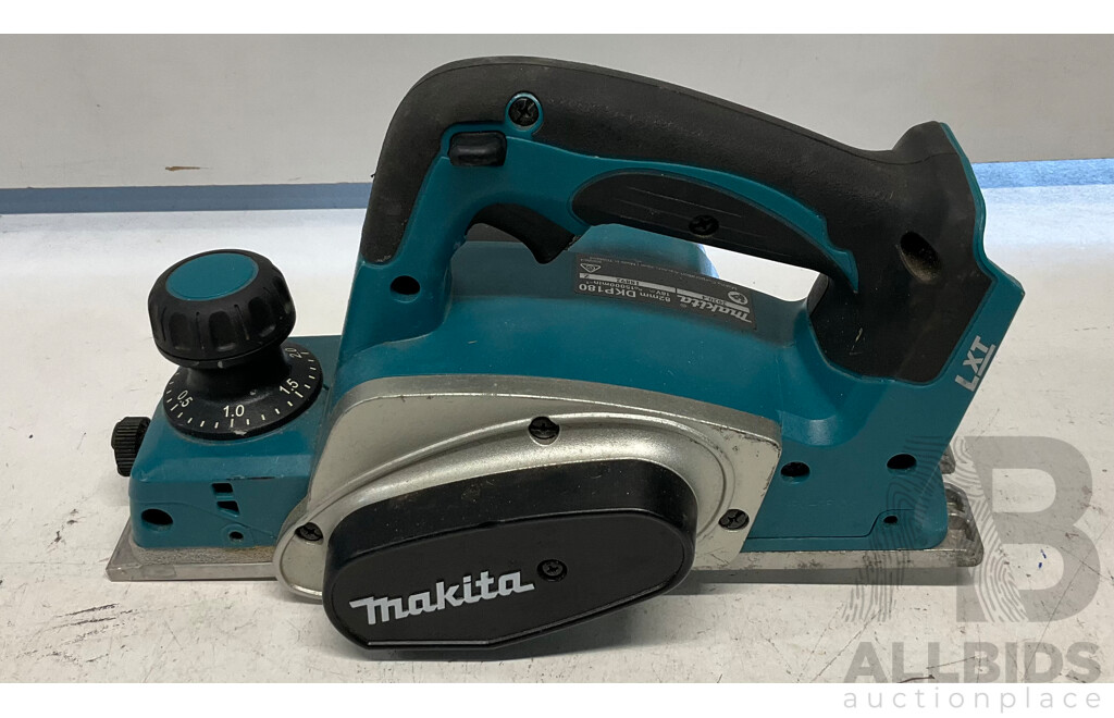 MAKITA DJR187 Mobile Brushless Recipro Saw &  DKP180 Cordless Mobile Planer & 18V 3.0Ah Battery - Lot of 3