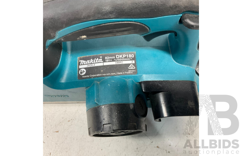 MAKITA DJR187 Mobile Brushless Recipro Saw &  DKP180 Cordless Mobile Planer & 18V 3.0Ah Battery - Lot of 3