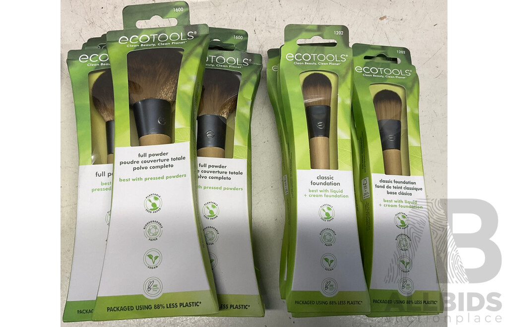 ECOTOOLS Assorted of Brushes - Lot of 21