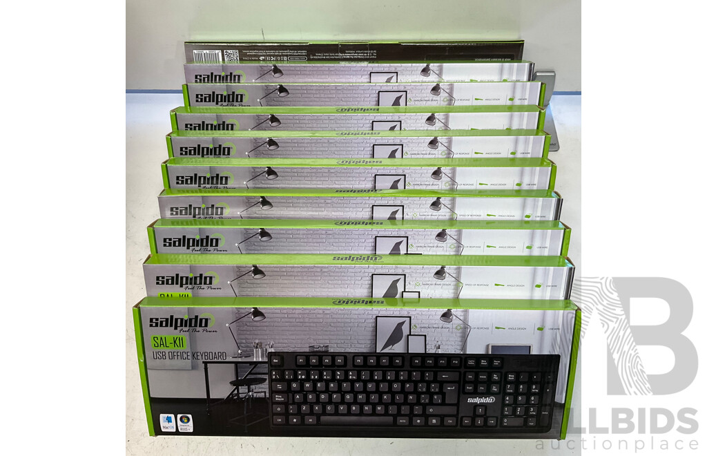 SALPIDO SKL-K11 USB Office Keyboard - Lot of 20