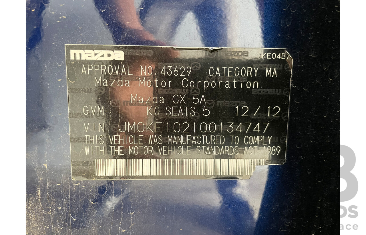12/12 Mazda Cx-5 GRAND TOURER (4x4) AWD  4D Wagon Blue 2.2L