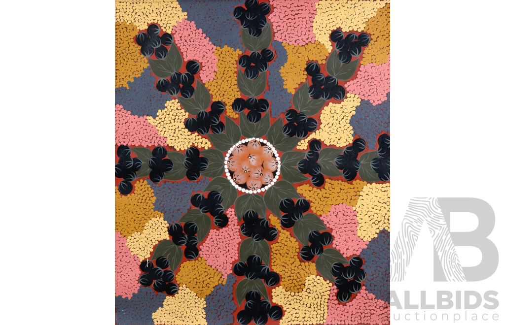 Mary Dixon, Nungurrayi (born c1961), Wild Fig, Acrylic on Canvas
