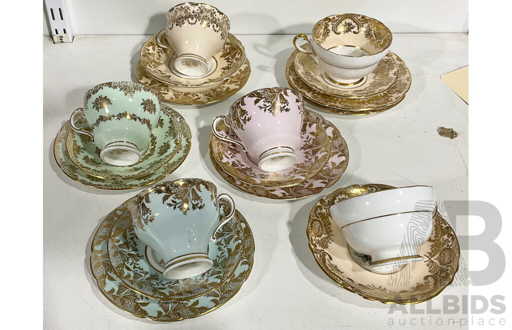Collection of Vintage Paragon China Trios