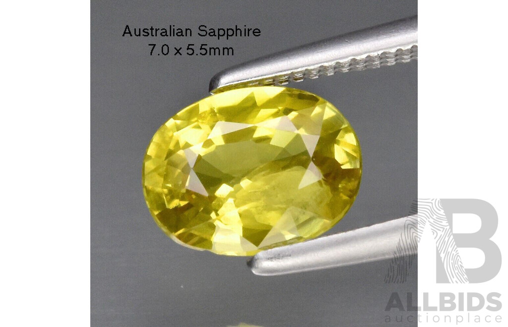 Australian Natural Sapphire - Greenish-yellow