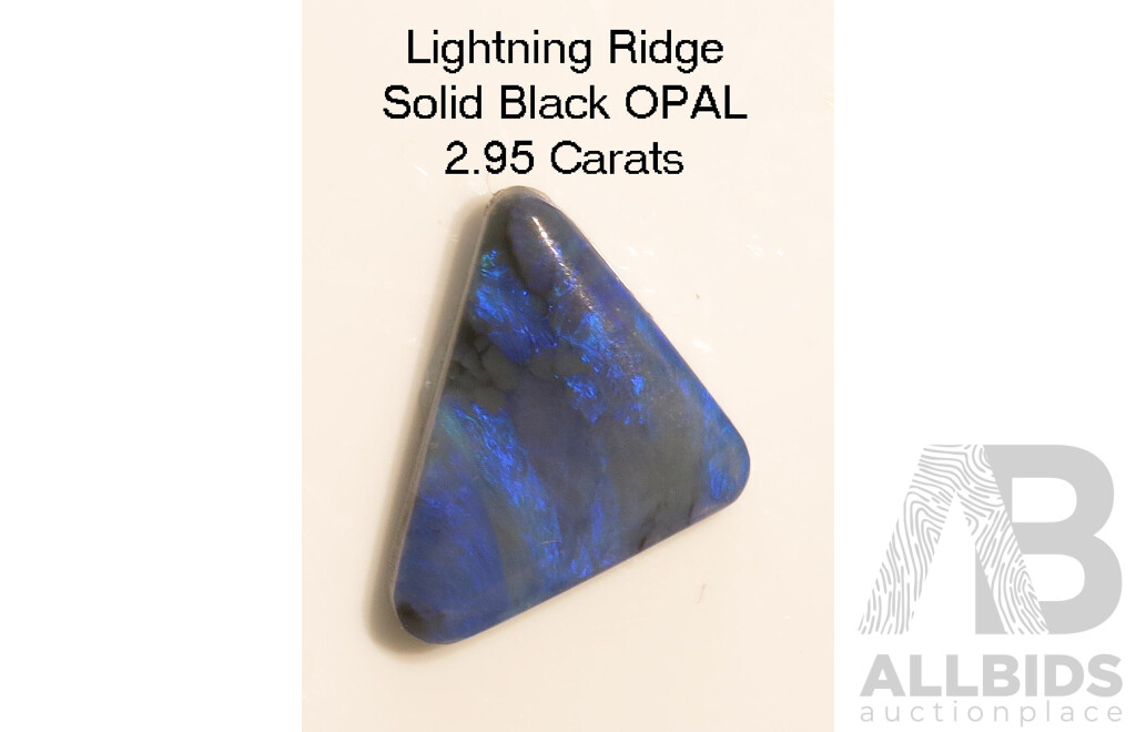 AUSTRALIA: Lightning Ridge solid Black OPAL