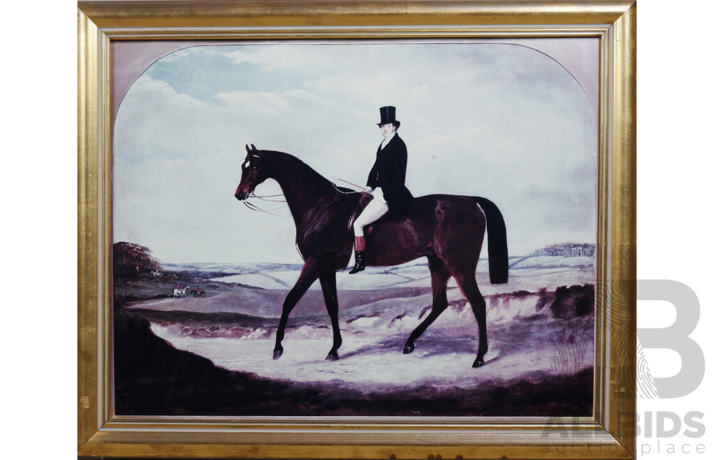 Two Framed Reproduction Antique Equestrian Scenes (2)