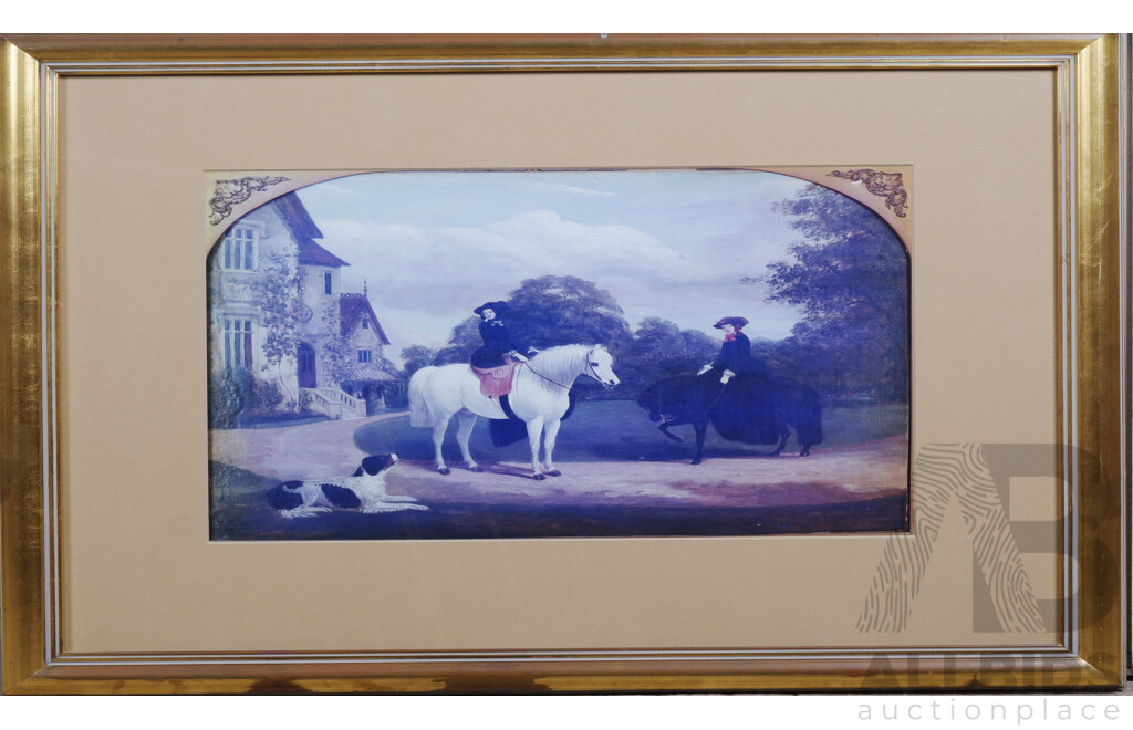 Two Framed Reproduction Antique Equestrian Scenes (2)