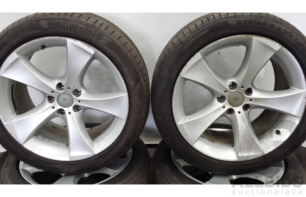 2008 - 2014 BMW X6 20 Inch Five Stud Alloy Wheels with Continental ContiSportContact5 Tyres - Set of Four