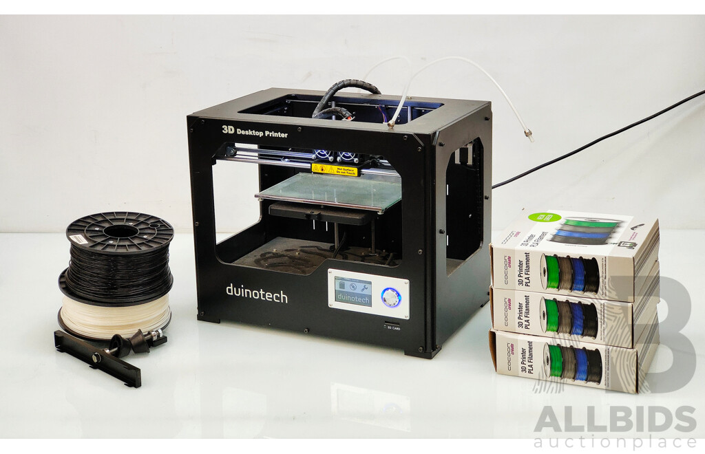 DUINOTECH 3D Printer with Lot of PLA Fiilament