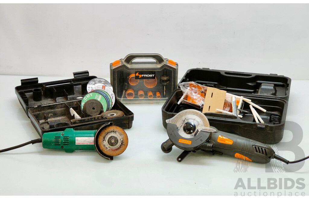 Lot of Power Tools and Set of Holesaw