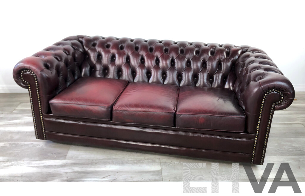 Chesterfield Leather Lounge by Moran Furniture