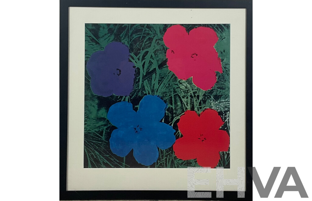 Framed Andy Warhol Flowers Print