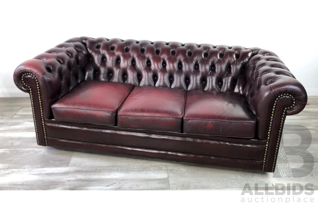Chesterfield Leather Lounge by Moran Furniture