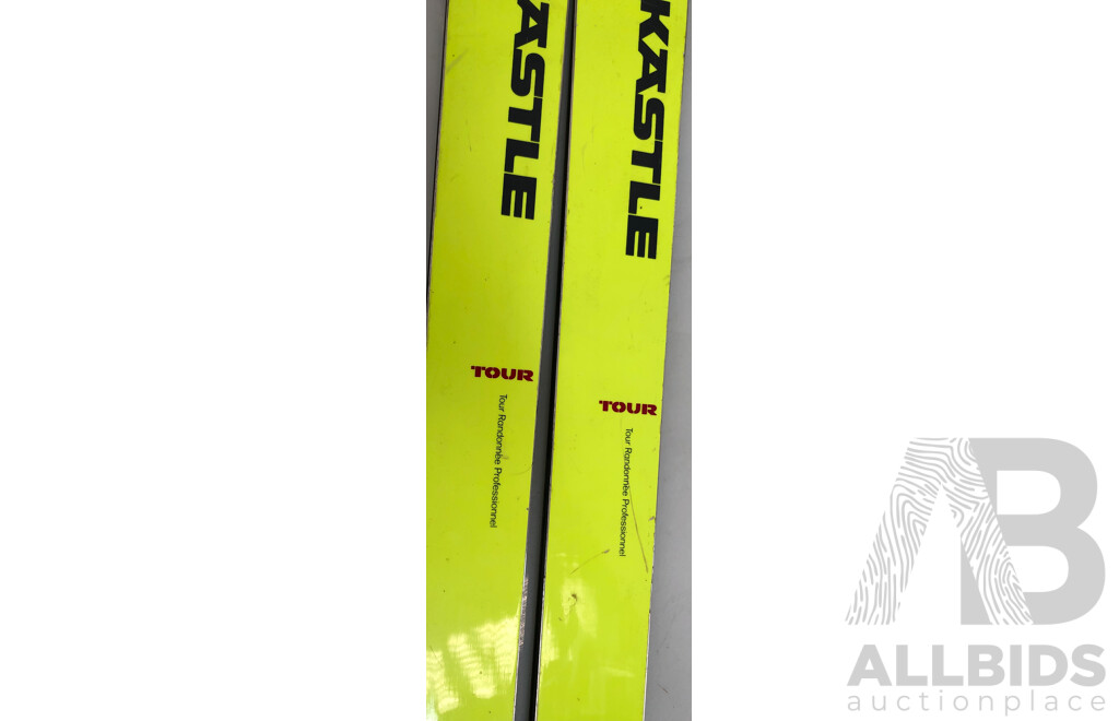Pair of 1.8m Kastle Tour Randonnee Professional Ski's with Leki Vista 120cm Ski Poles