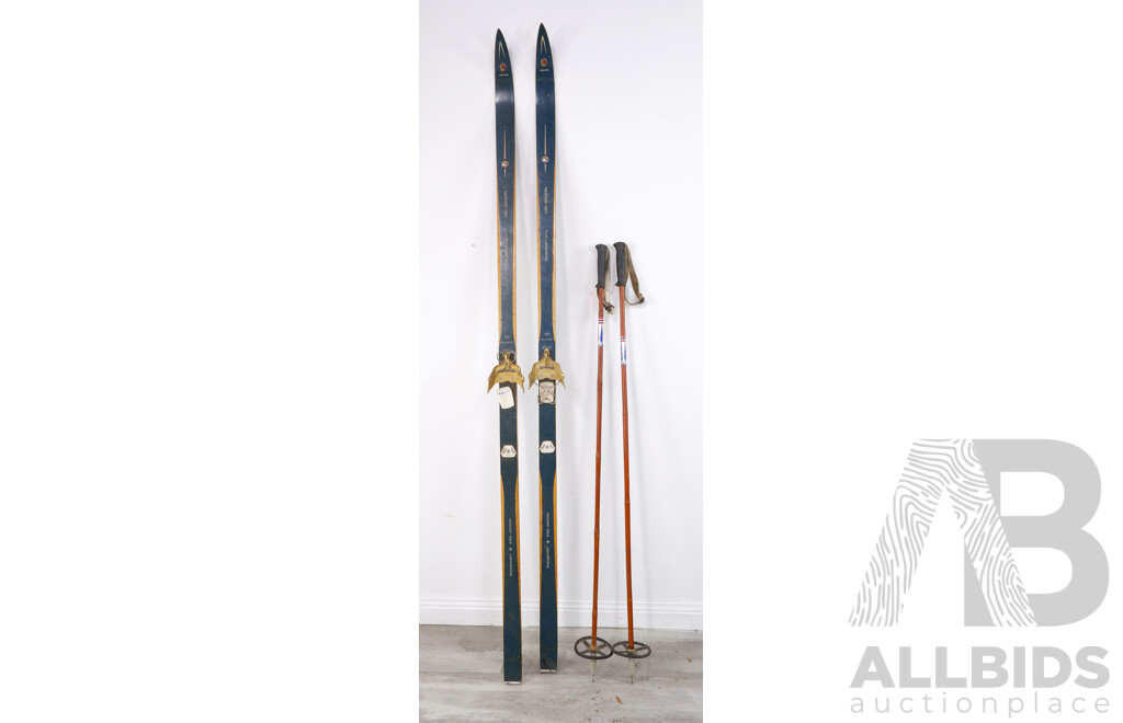 Pair of Vintage Ski's Made in Norway