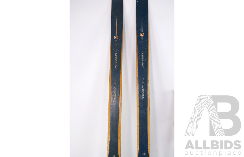 Pair of Vintage Ski's Made in Norway