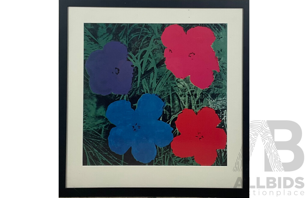 Framed Andy Warhol Flowers Print