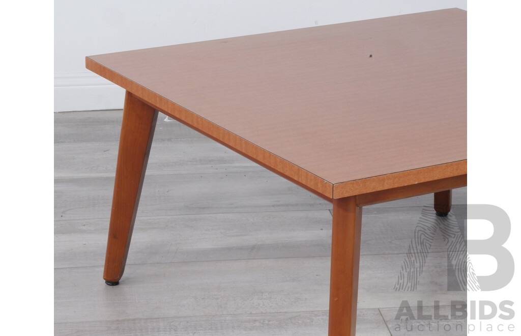 Retro Sqaure Coffee Table with Laminate Top