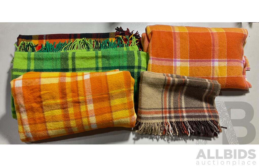Vintage Collection of Retro Wool Blankets