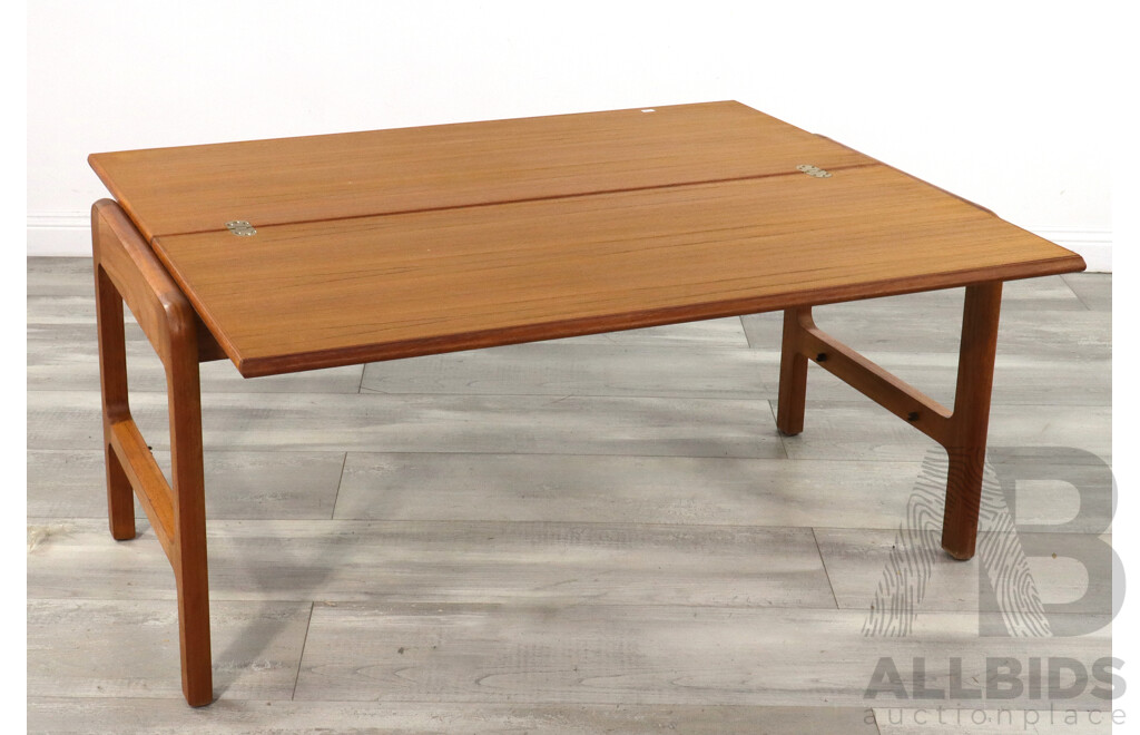 Chiswell Teak Coffee Table with Folding Top and Fitted Interior