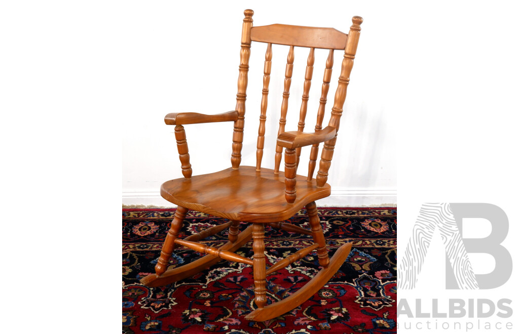 Turned Timber Rocking Chair
