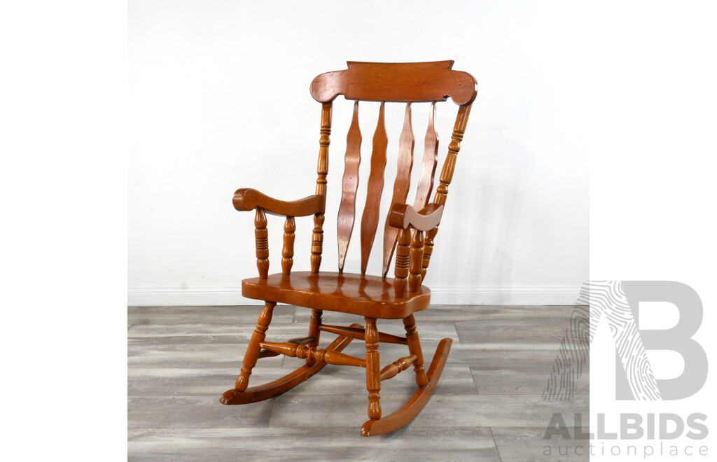 Rustic Timber Rocking Chair