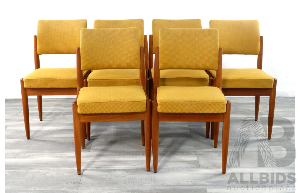 Set of Six Teak Framed Dining Chairs by Chiswell