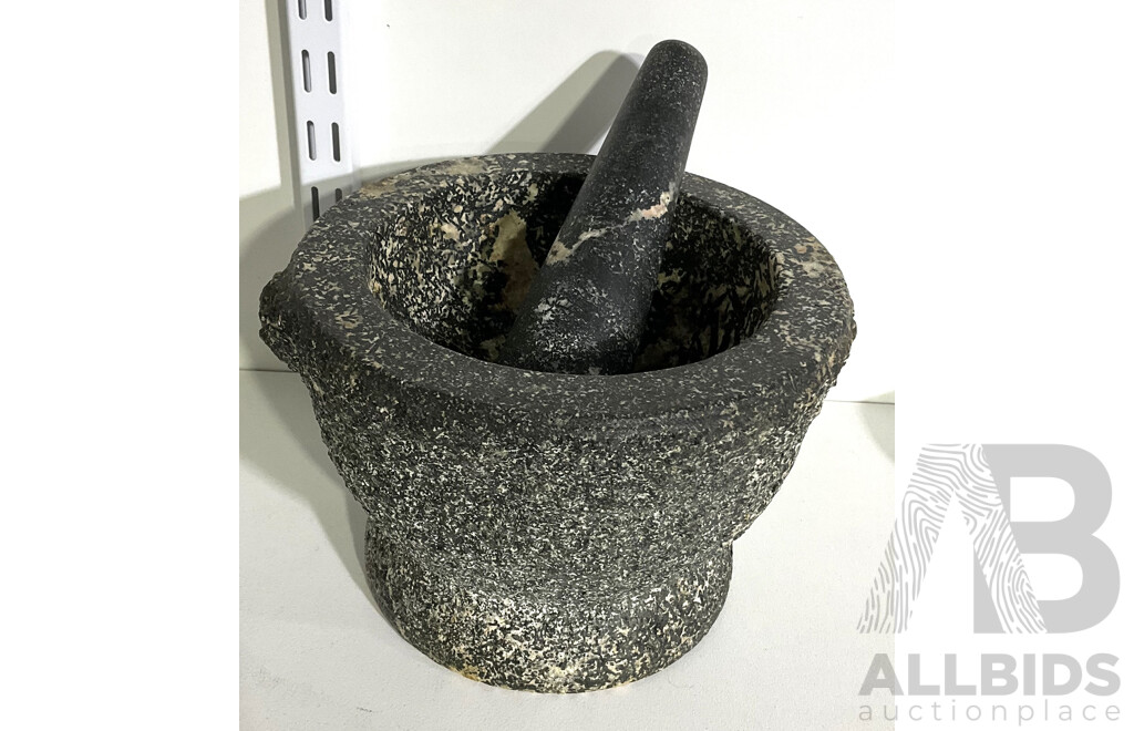 Large Stone Mortar and Pestle