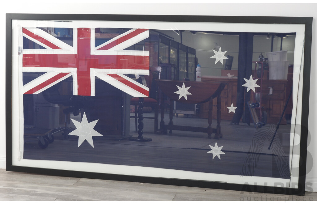 Large Framed John Christian Vaughn Australian Flag