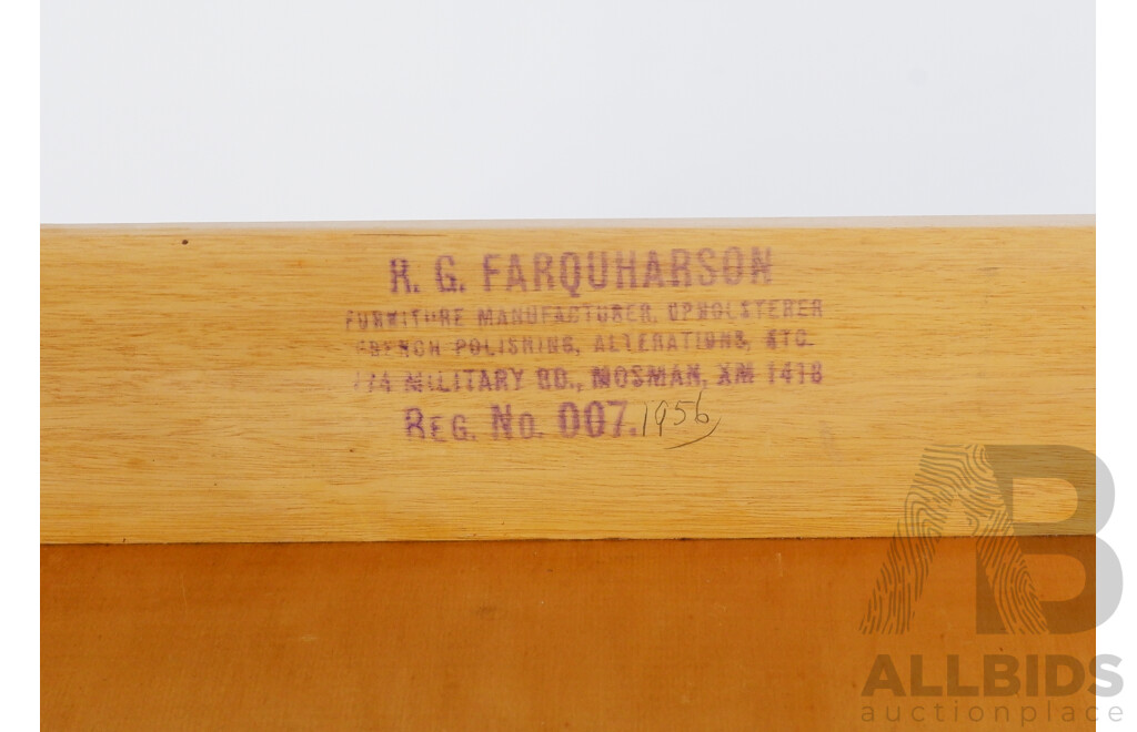 Vintage Mahogany Sidebord Made by R.G.Farquharson of Mosman