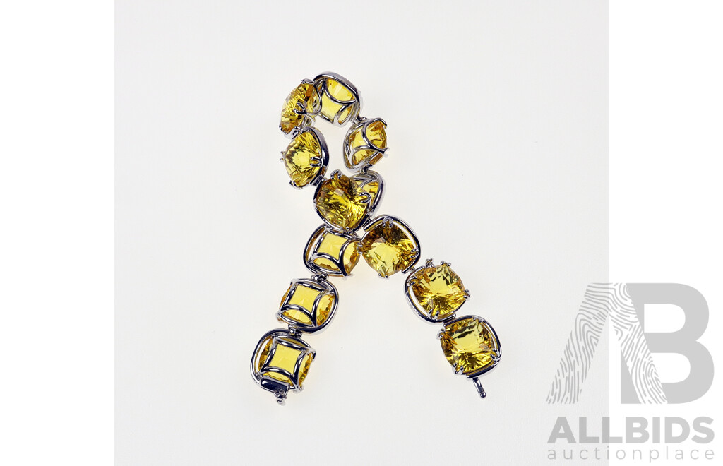 Swarovski 'Milenia' Yellow Bracelet, 18/22cm, 15mm Wide