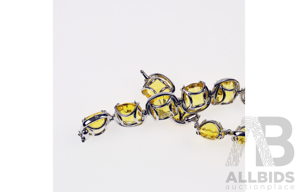 Swarovski 'Milenia' Yellow Bracelet, 18/22cm, 15mm Wide