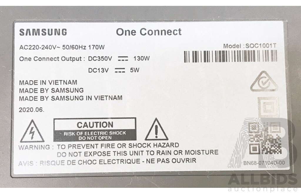 Samsung (QA43LS03TAW) the Frame Smart 4K 43-Inch TV W/ Samsung (SOC1001T) One Connect