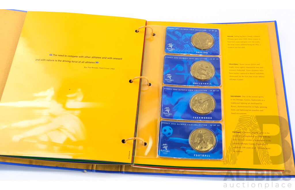 Australian RAM/Perth Mint 2000 Sydney Olympics Twenty Eight UNC Five Dollar Coin Collection