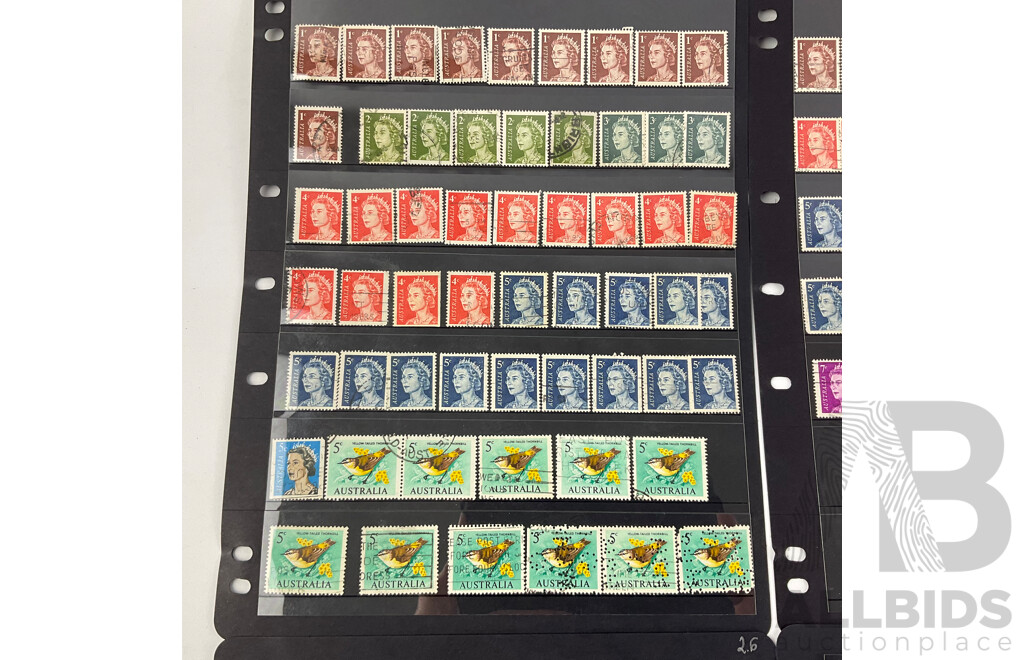 Collection of Australian Mint and Cancelled Stamps Including Years 1966 -1972