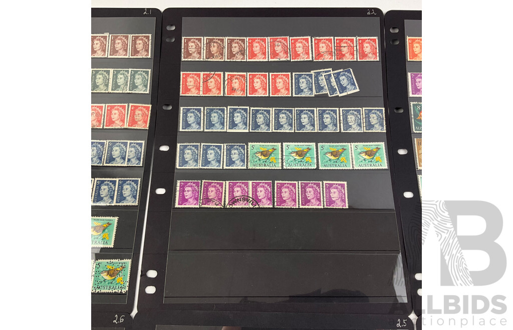 Collection of Australian Mint and Cancelled Stamps Including Years 1966 -1972