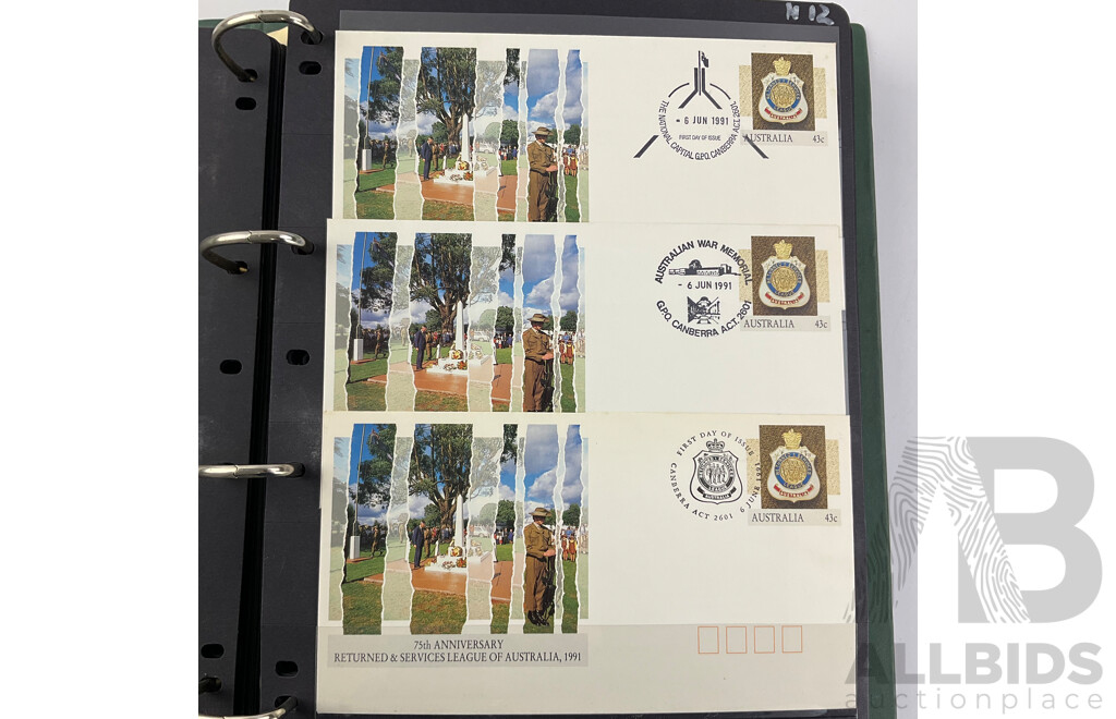 Collection of Australian 1990-1991 First Day Covers Including Joint Issue with USSR, Colonial Stamps of Australia, ANZAC Tradition and More