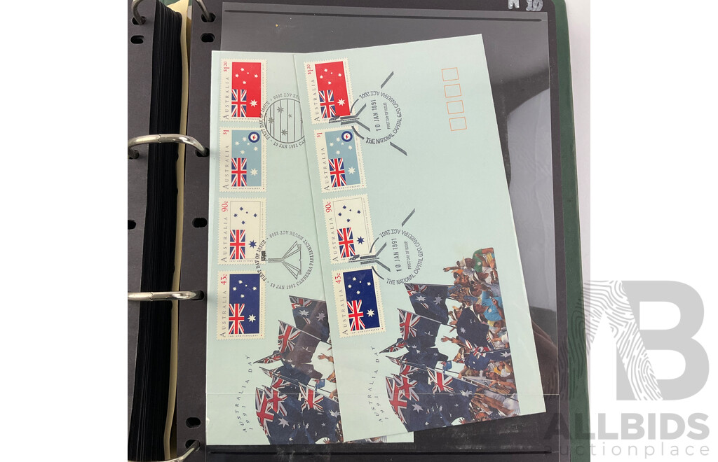 Collection of Australian 1990-1991 First Day Covers Including Joint Issue with USSR, Colonial Stamps of Australia, ANZAC Tradition and More