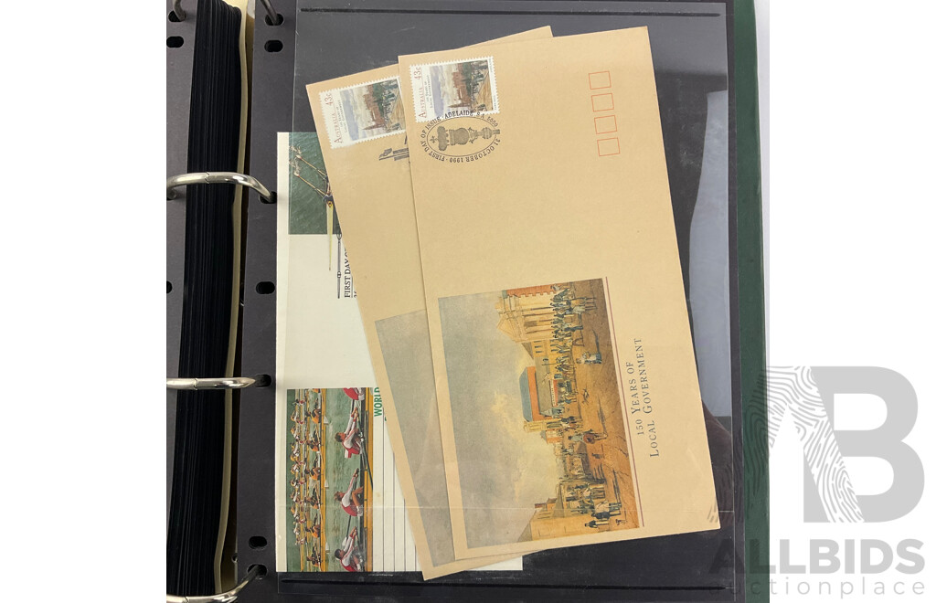 Collection of Australian 1990-1991 First Day Covers Including Joint Issue with USSR, Colonial Stamps of Australia, ANZAC Tradition and More