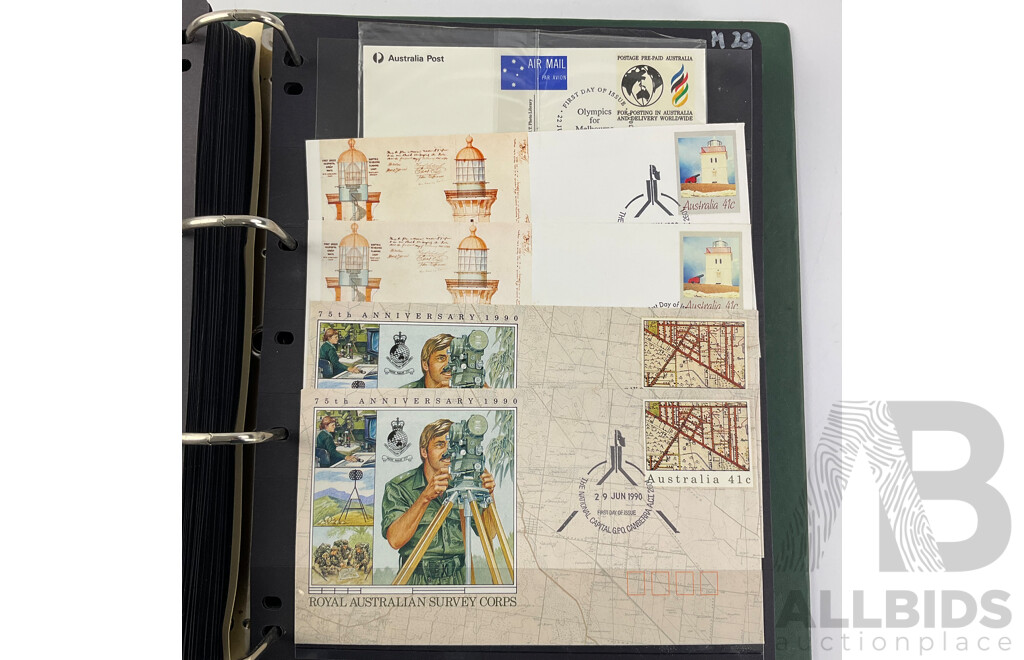 Collection of Australian 1990-1991 First Day Covers Including Joint Issue with USSR, Colonial Stamps of Australia, ANZAC Tradition and More