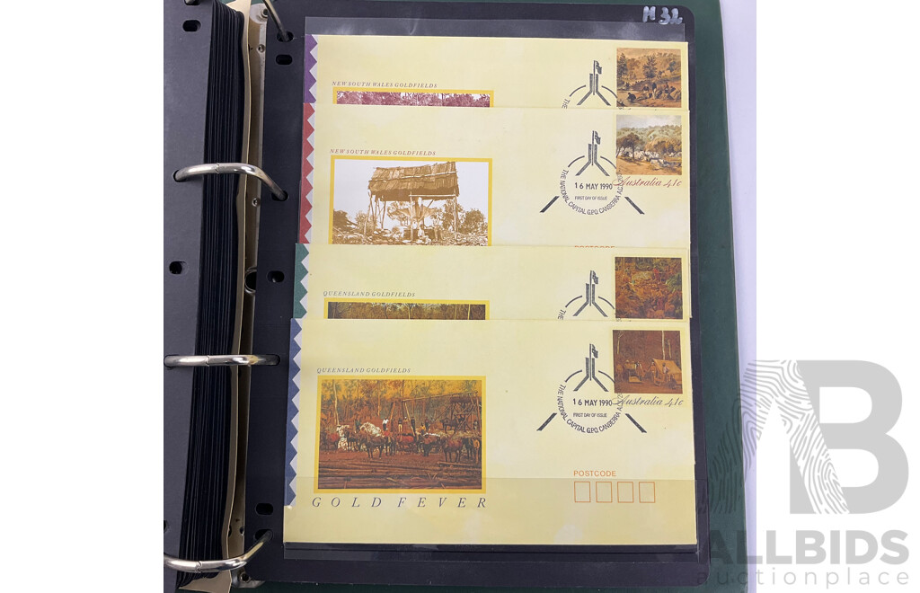 Collection of Australian 1990-1991 First Day Covers Including Joint Issue with USSR, Colonial Stamps of Australia, ANZAC Tradition and More