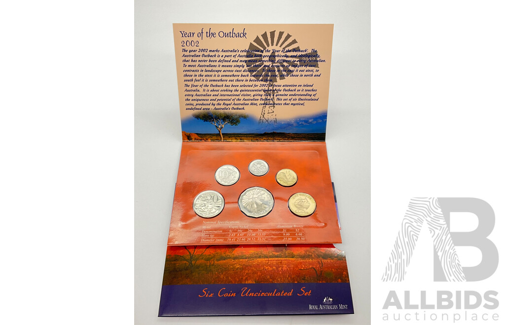 Australian RAM 2002 UNC Six Coin Set, Year of the Outback