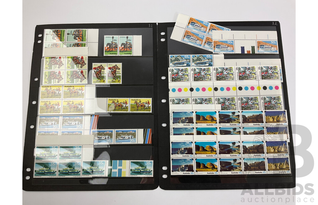 Australian and Antarctic Territories 1978-1979 Mint Stamps, Blocks and Gutters Including Race Horse and Steam Paddle Series