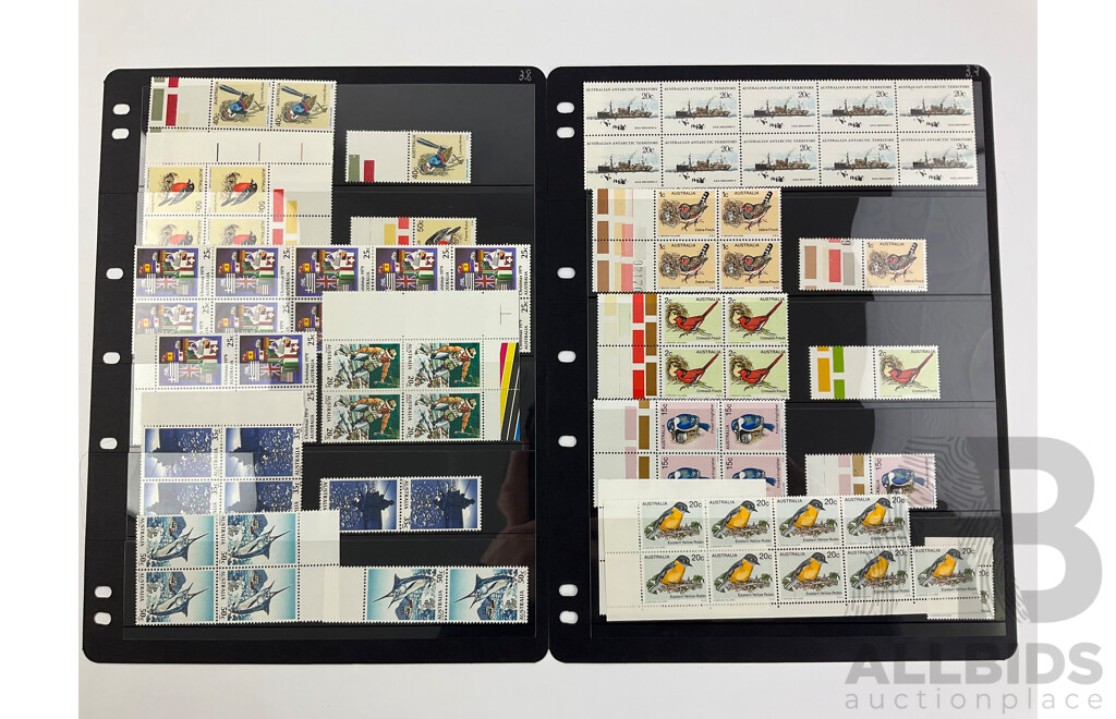 Australian and Antarctic Territories 1978-1979 Mint Stamps, Blocks and Gutters Including Race Horse and Steam Paddle Series