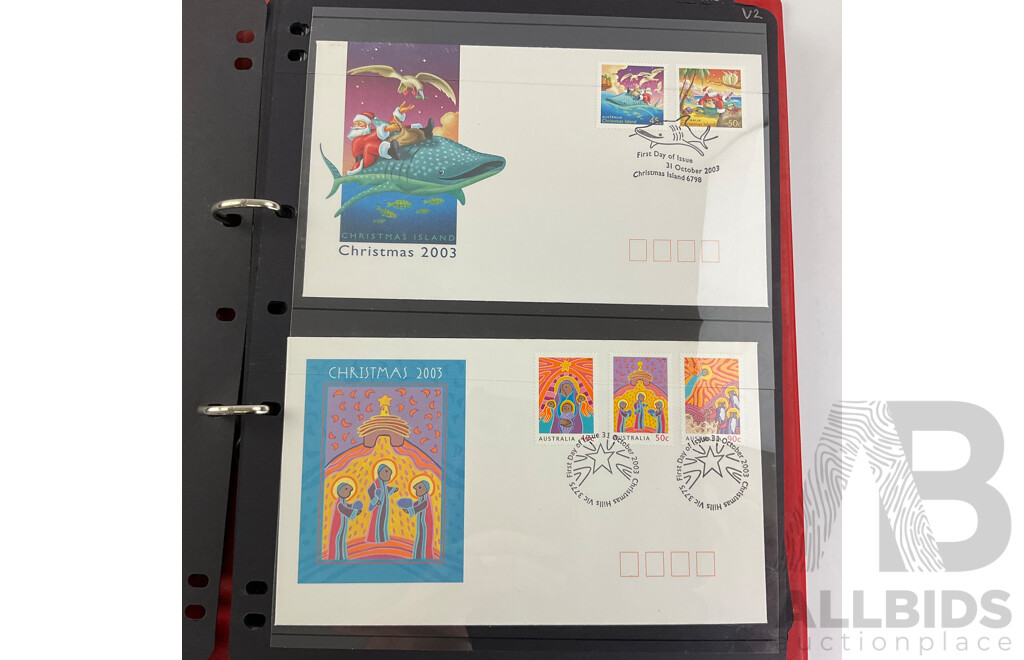 Album of Australian and Christmas Island 2003 First Day Covers