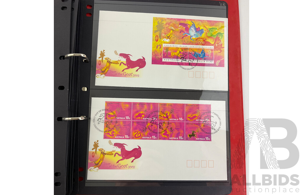Album of Australian and Christmas Island 2003 First Day Covers