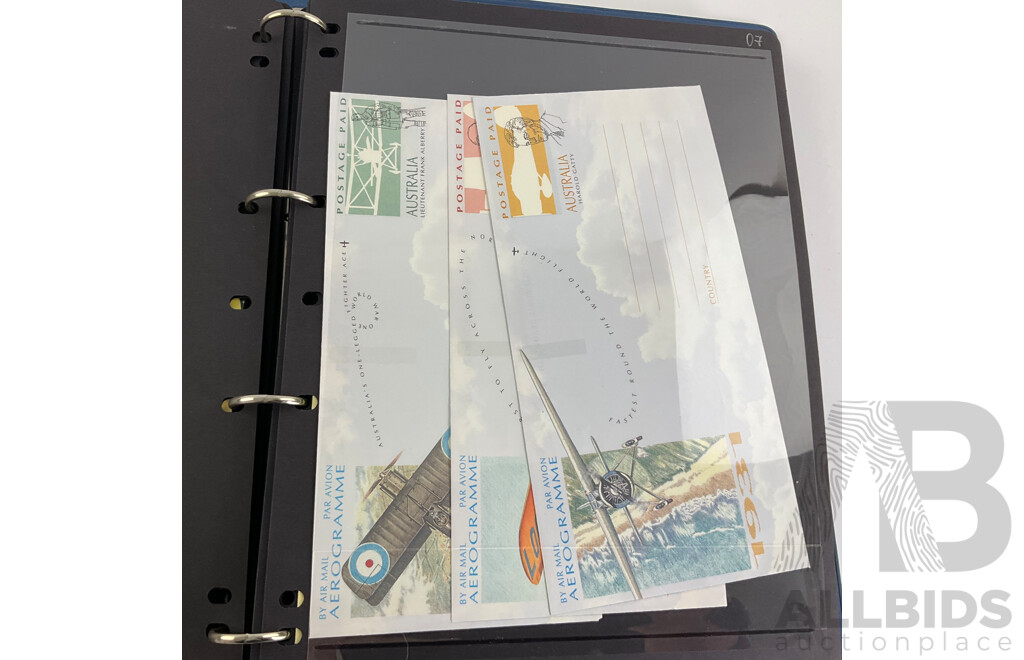 Album of Australian/Keeling Islands 1994/95 First Day Covers and Stamp Sheet
